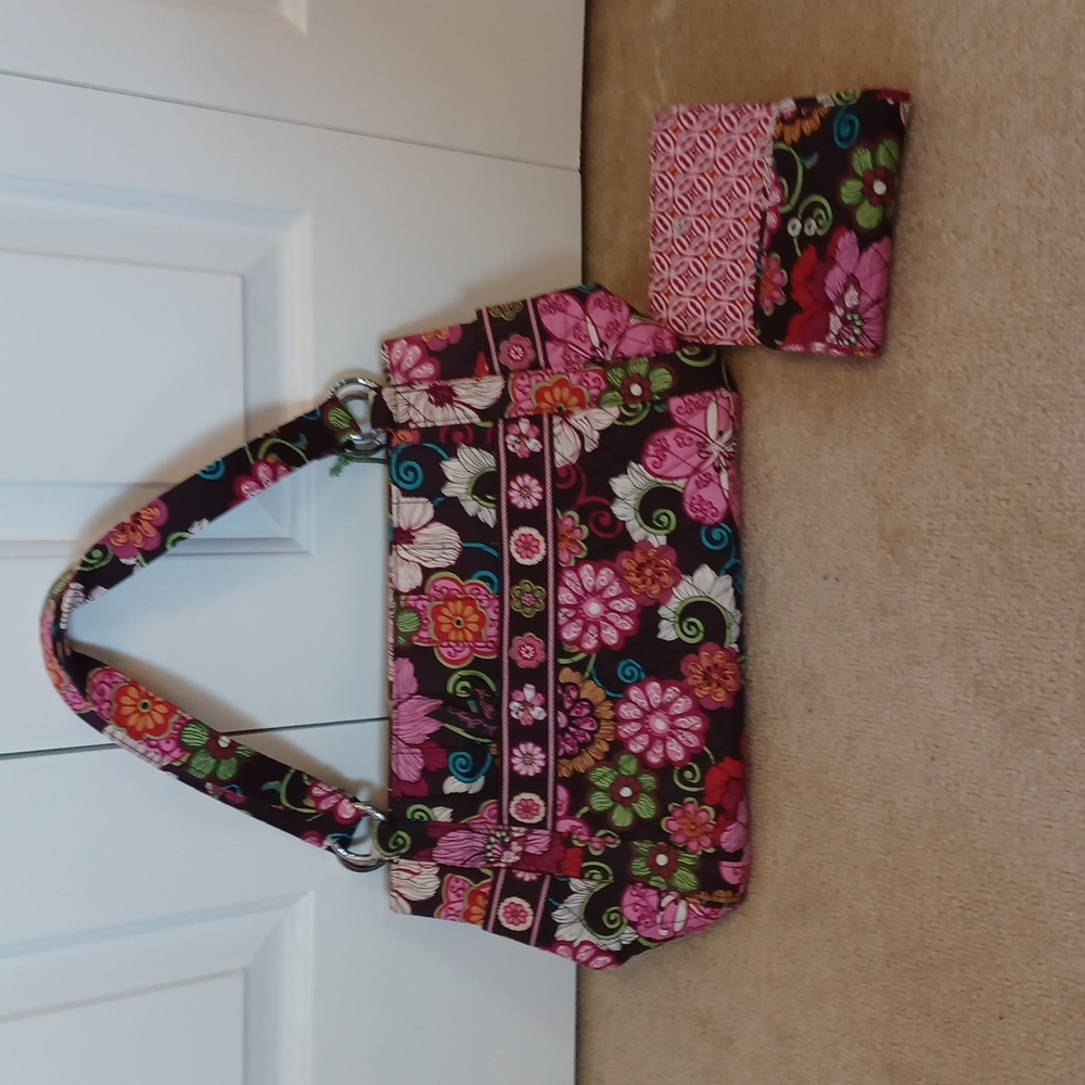 Vera Bradley Mod Floral Pink Stephanie with wallet